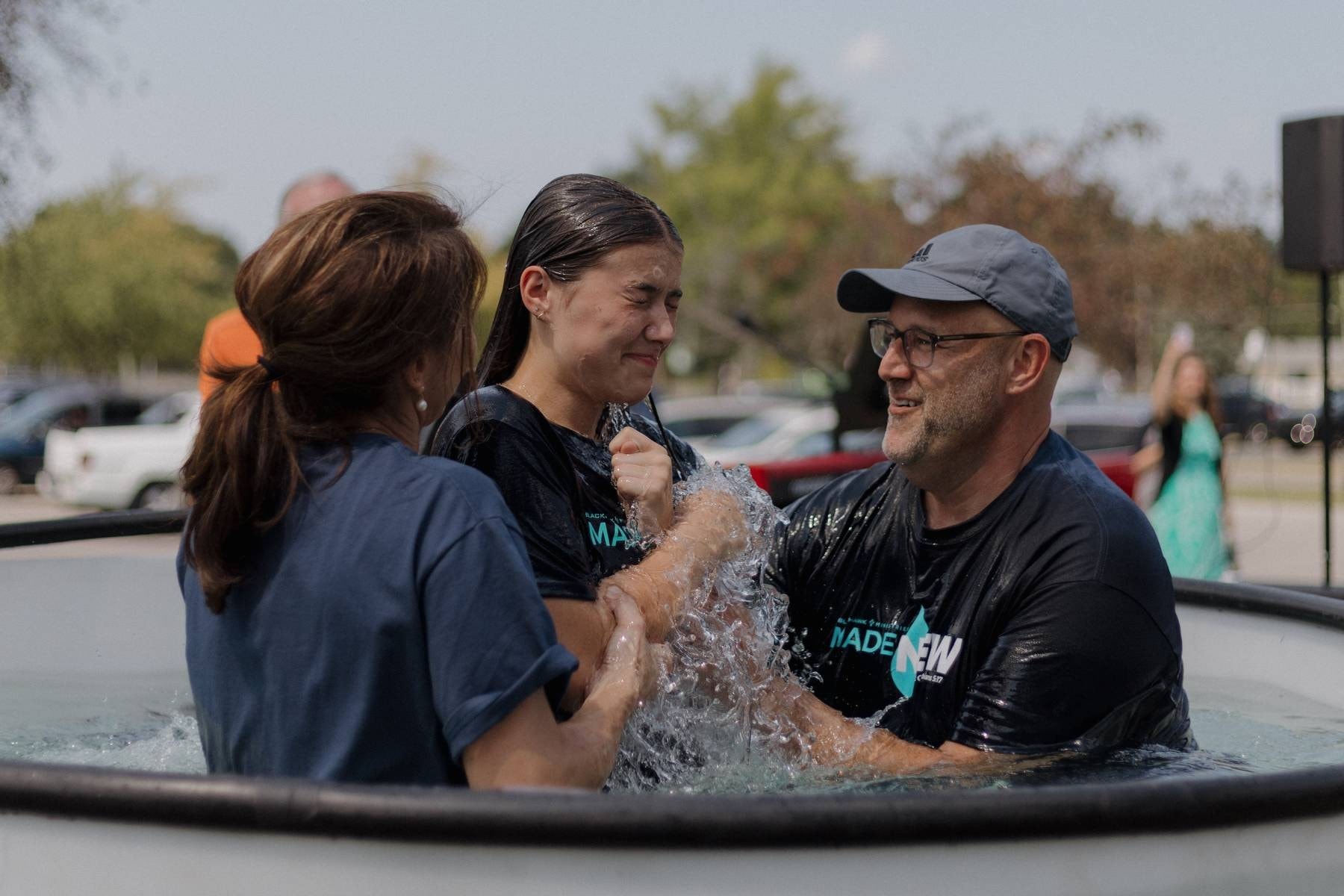 Pastor Dave Tilma baptizing at Blackhawk Ministries